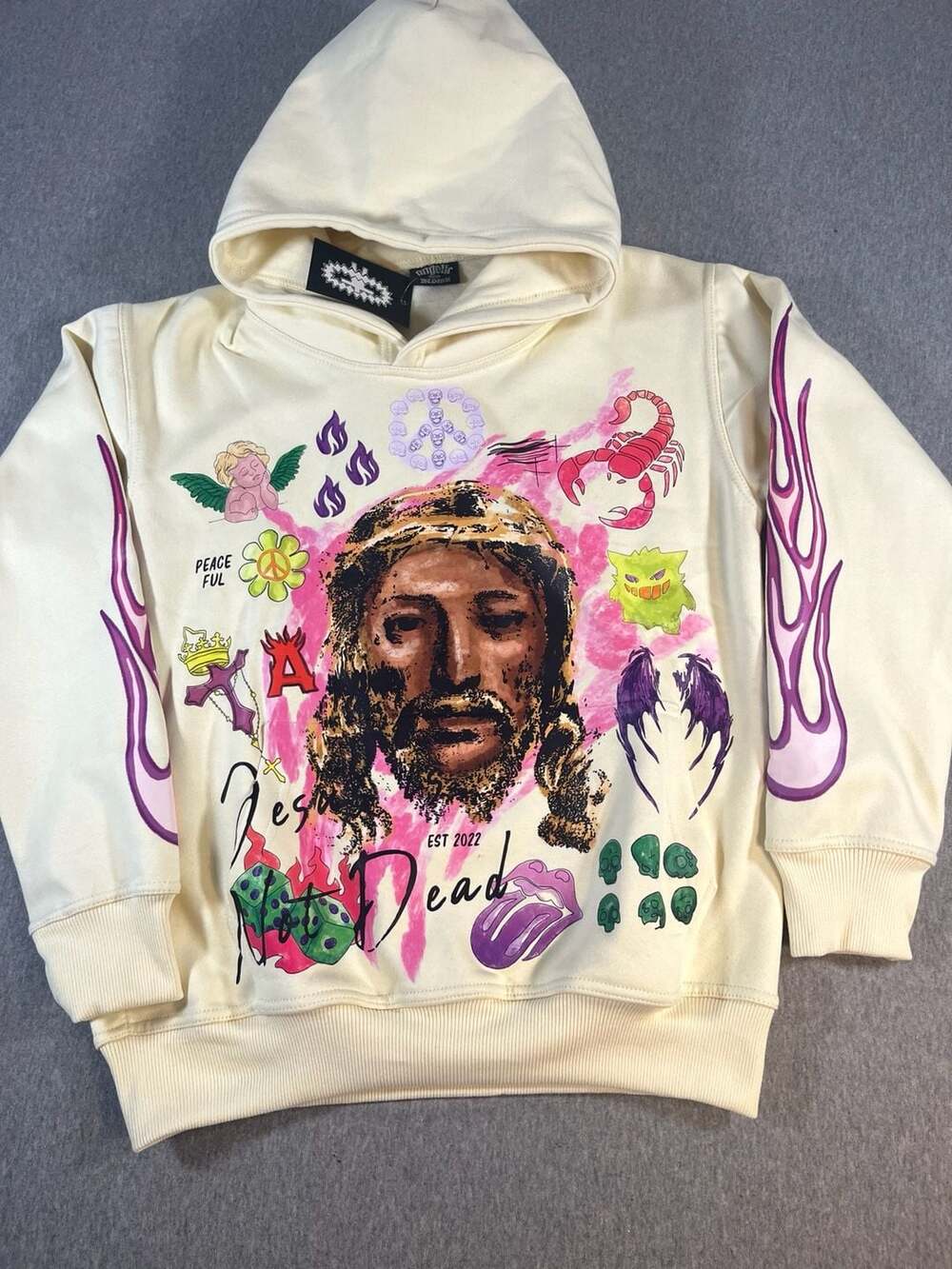 NWT Angelic Motion 'Jesus Not Dead' Graphic Pullover Hoodie